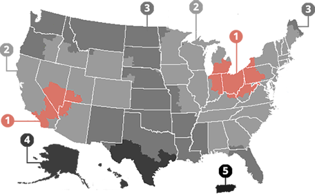 Shipping time map